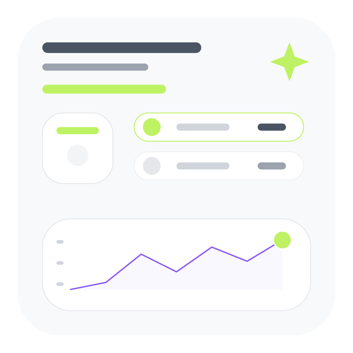 Dashboard interface showing cash flow management
